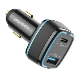 Porodo 120W Dual Output Car Super-Fast Charger - Black